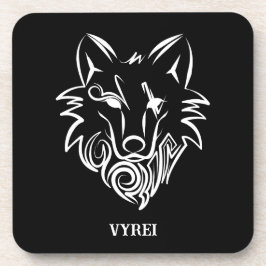 白黒の部族オオカミ コースター