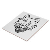 白黒の部族オオカミ タイル (側面)