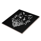 白黒の部族オオカミ タイル (側面)