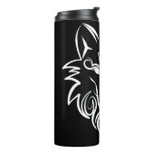 白黒の部族オオカミ タンブラー (回転左)