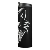 白黒の部族オオカミ タンブラー (回転右)