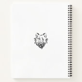 白黒の部族オオカミ ノートブック (裏面)