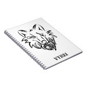 白黒の部族オオカミ ノートブック (右側)