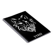白黒の部族オオカミ ノートブック (右側)