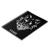 白黒の部族オオカミ ノートブック (左側)