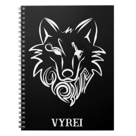 白黒の部族オオカミ ノートブック