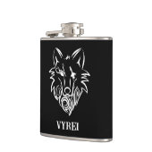 白黒の部族オオカミ フラスク (左)