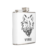 白黒の部族オオカミ フラスク (右)