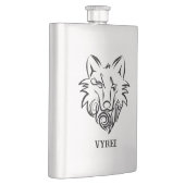 白黒の部族オオカミ フラスク (右)