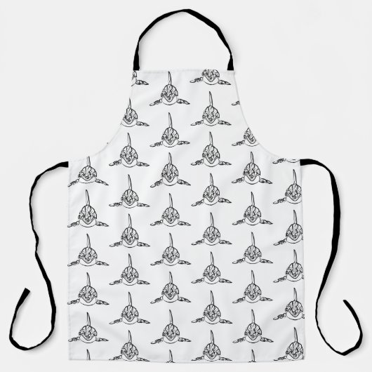 白黒の部族オルカ エプロン (正面)