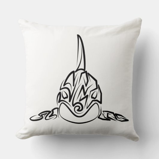 白黒の部族オルカ クッション (正面)