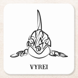 白黒の部族オルカ スクエアペーパーコースター