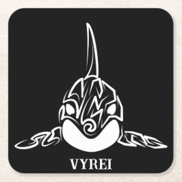 白黒の部族オルカ スクエアペーパーコースター