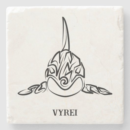 白黒の部族オルカ ストーンコースター (正面)