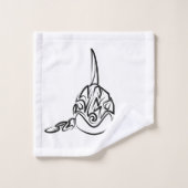 白黒の部族オルカ バスタオルセット (ウォッシュタオル)