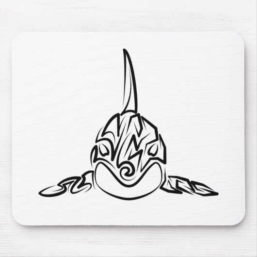 白黒の部族オルカ マウスパッド (正面)