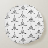 白黒の部族オルカ ラウンドクッション (裏面)