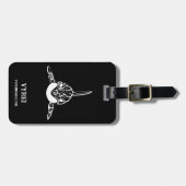 白黒の部族オルカ ラゲッジタグ (正面横)