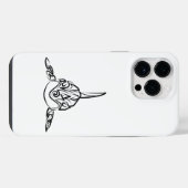 白黒の部族オルカ iPhoneケース (裏面横)