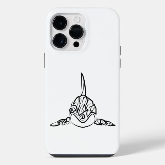 白黒の部族オルカ iPhoneケース (裏面)