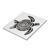 白黒の部族タートルアート タイル (側面)