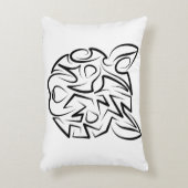 白黒の部族ネズミ アクセントクッション (正面(垂直))