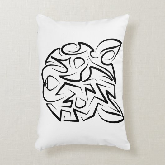 白黒の部族ネズミ アクセントクッション (正面(垂直))