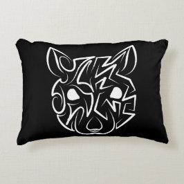 白黒の部族ネズミ アクセントクッション