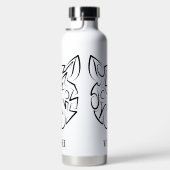 白黒の部族ネズミ ウォーターボトル (右面)