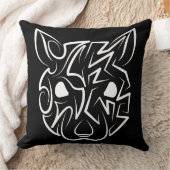 白黒の部族ネズミ クッション (ブランケット)