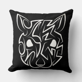 白黒の部族ネズミ クッション