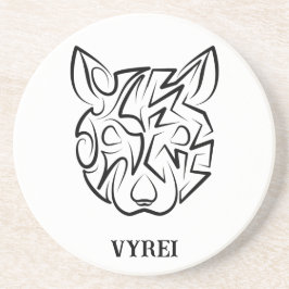 白黒の部族ネズミ コースター