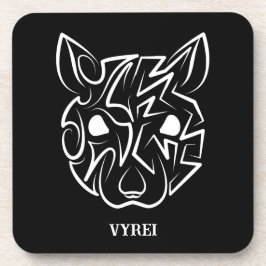 白黒の部族ネズミ コースター