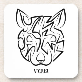 白黒の部族ネズミ コースター