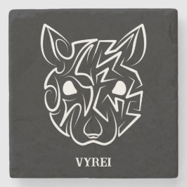 白黒の部族ネズミ ストーンコースター