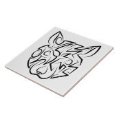 白黒の部族ネズミ タイル (側面)