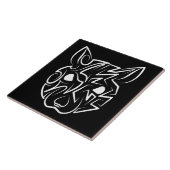 白黒の部族ネズミ タイル (側面)