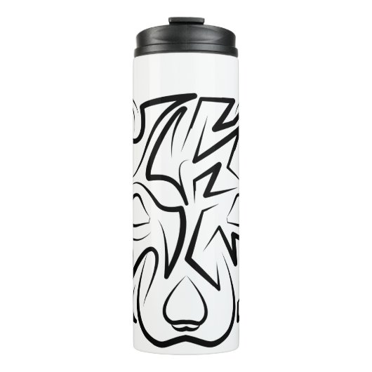 白黒の部族ネズミ タンブラー (正面)