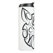 白黒の部族ネズミ タンブラー (回転左)