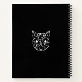白黒の部族ネズミ ノートブック (裏面)