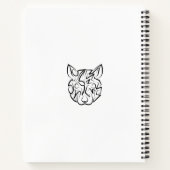 白黒の部族ネズミ ノートブック (裏面)