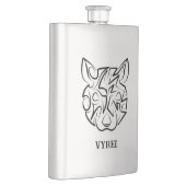 白黒の部族ネズミ フラスク (右)