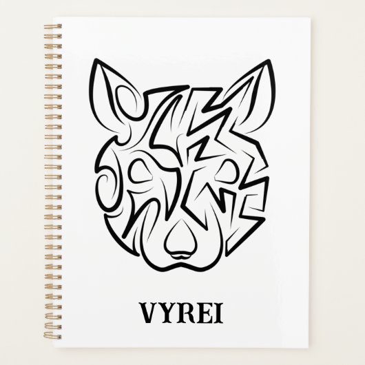 白黒の部族ネズミ プランナー手帳 (正面)