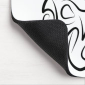 白黒の部族ネズミ マウスパッド (コーナー)