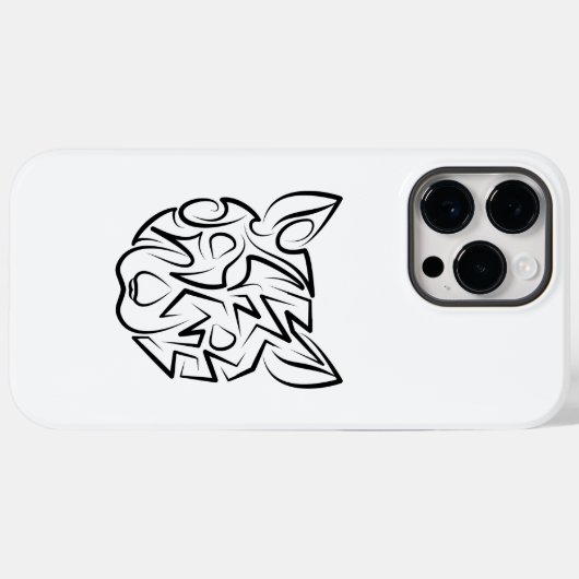 白黒の部族ネズミ Case-Mate iPhoneケース (裏面 (横))