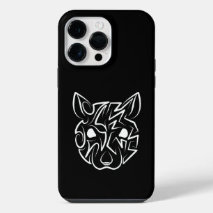 白黒の部族ネズミ iPhone 14 PRO MAXケース