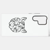 白黒の部族ネズミ SAMSUNG GALAXYケース (裏面横)