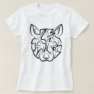 白黒の部族ネズミ Tシャツ