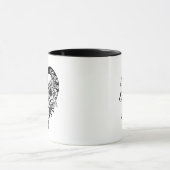 白黒の部族ハート パーソナライズされた マグカップ (中央)