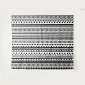 白黒の部族パターアステカン タペストリー (正面(横))